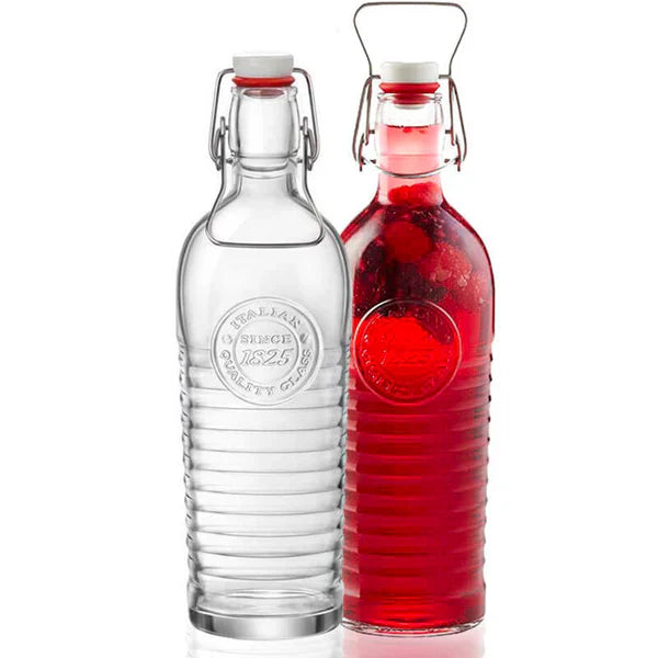 1.2 Litri - Bormioli Rocco Officina 1825 Bottiglia in Vetro - Set 2 Pezzi