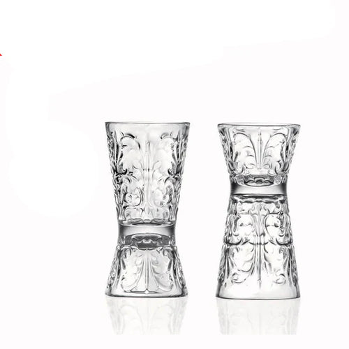 3-6 cl - RCR Tattoo Jiggers e Dosatori Per Cocktail in Vetro - Set 6 Pezzi